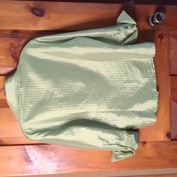 Red Coral* long sleeve turned cuff rainbow button front collar blouse top tunic - Picture 5 of 9